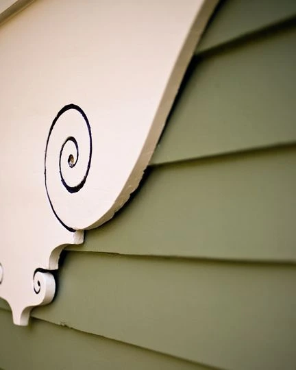 Traditional architectural woodwork with finished painted details
